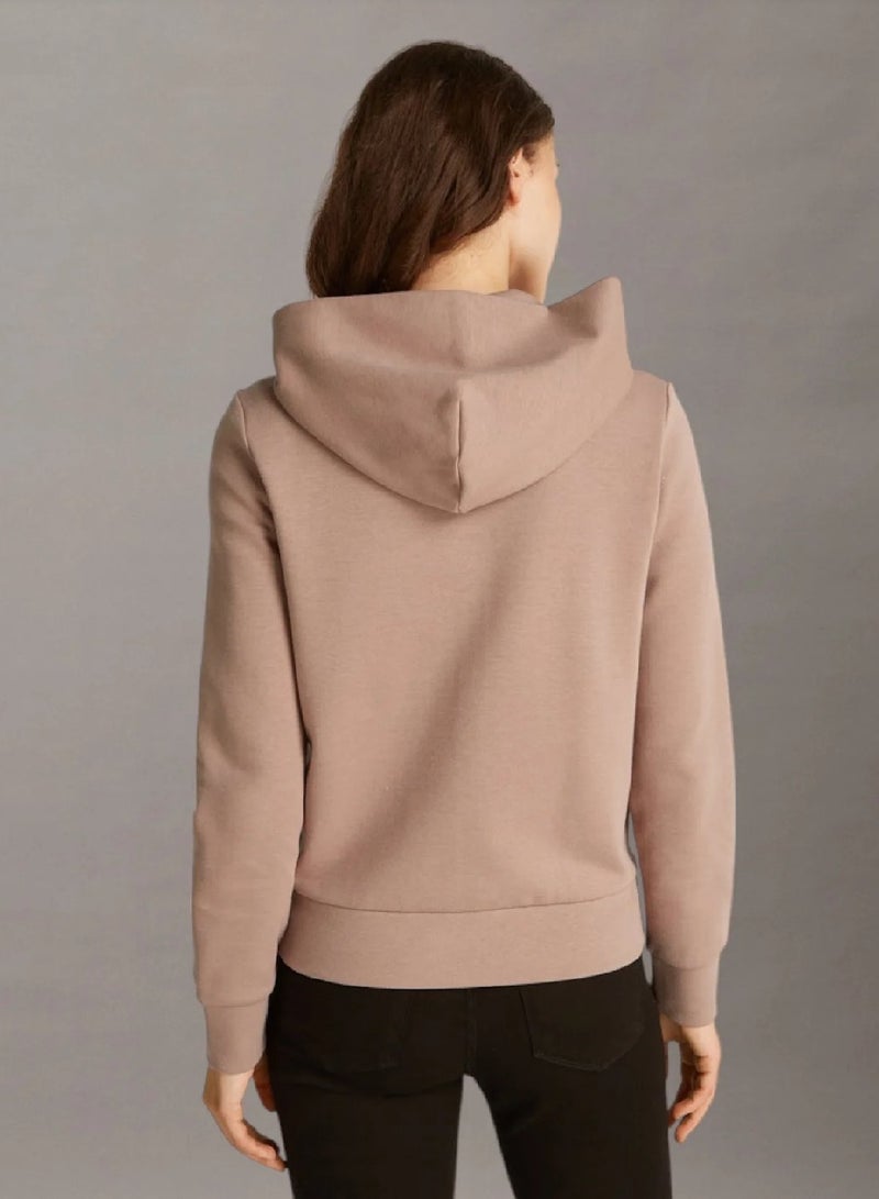 CALVIN KLEIN Regular Fit Satin Zip Hoodie - Image 2