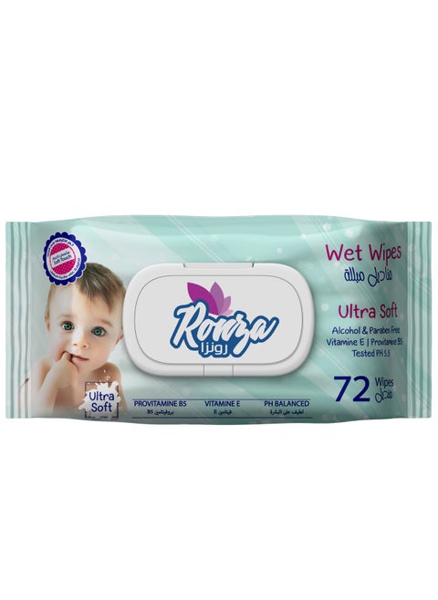Ronza Baby Wet Wipes 72 Wipes