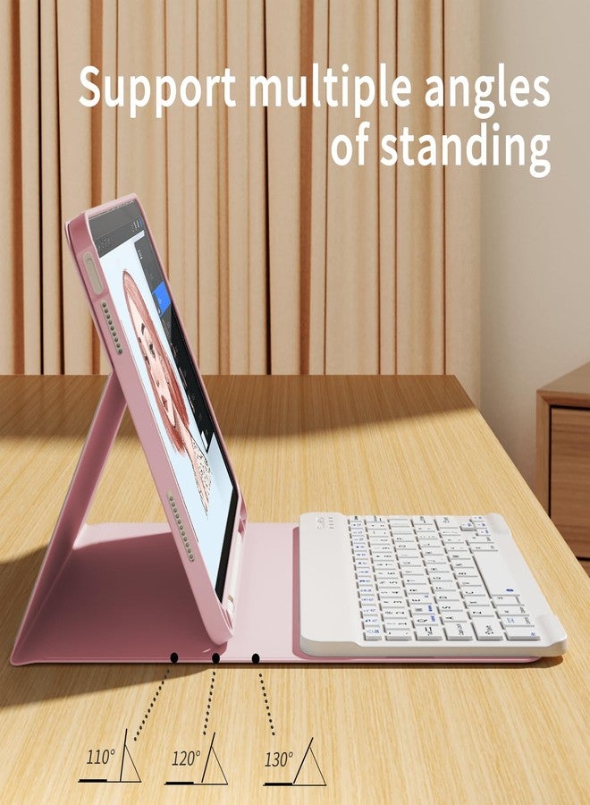 kenke Keyboard Case for iPad (A16) 11 Inch 2025 / 10th Generation 2022 10.9 Inch, Stand Folio Smart Cover with Magnetically Detachable Wireless Keyboard for iPad 11th/10th Gen, Light Pink - Image 5