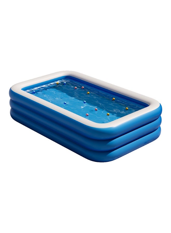 McDou Inflatable Swimming Pool, Thickened Inflatable Family Pool, Blue and White Pool, Suitable for Garden, Yard, Family Summer Water Party - Image 1