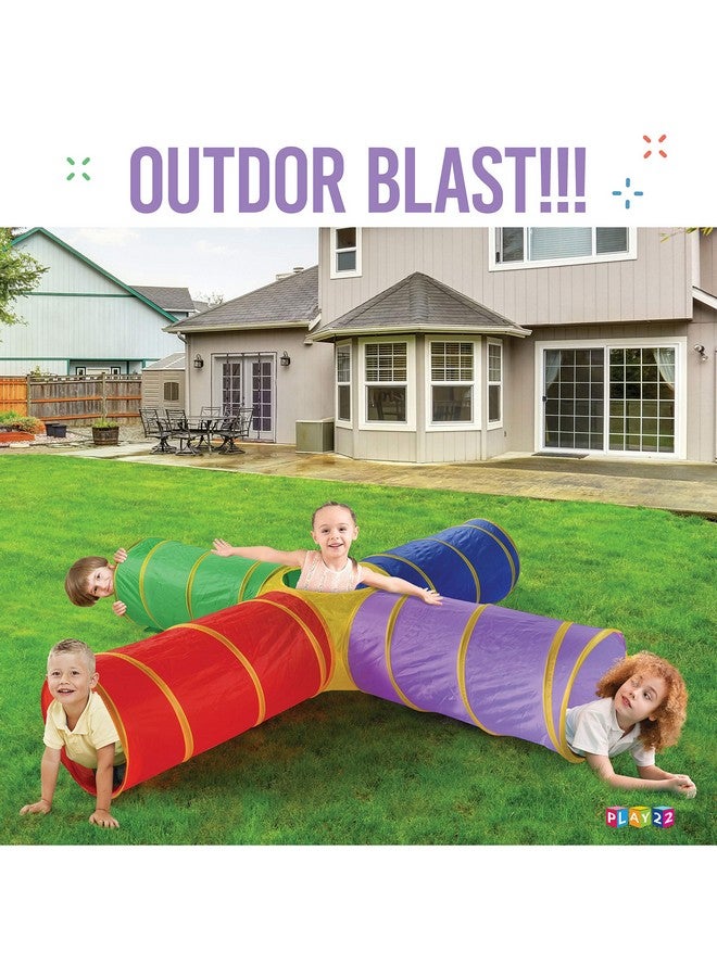 Play22 4-Way Play Tunnel For Kids To Crawl Through 8 Feet - Kids Play Tunnels For Toddlers Indoor/Outdoor Fun For Kids, Dogs Tunnel Ball Pit - Kids Pop Up Play Tent Tunnel Foldable Into A Carrying Bag - Image 5