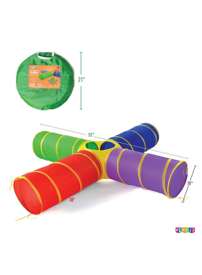 Play22 4-Way Play Tunnel For Kids To Crawl Through 8 Feet - Kids Play Tunnels For Toddlers Indoor/Outdoor Fun For Kids, Dogs Tunnel Ball Pit - Kids Pop Up Play Tent Tunnel Foldable Into A Carrying Bag - Image 4