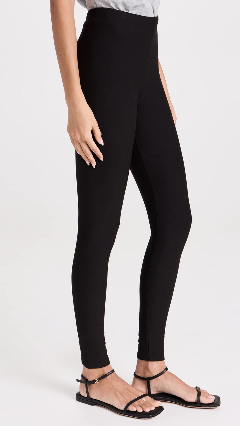 Plush Fleece-Lined Cotton Fleece-Lined Legging Black XS - Image 4