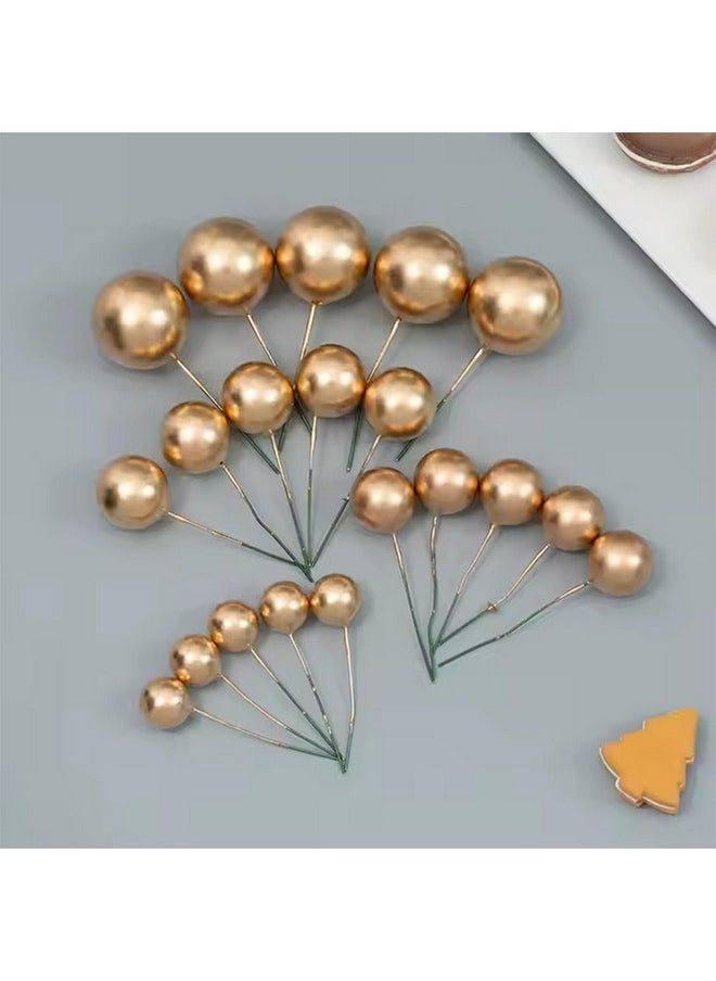 Ascension Mini Balloon Cake Toppers Round Golden Ball Cupcake Toppers Cake Decorations for Birthday Wedding Christmas Decoration Items Christmas Faux Ball Birthday Decoration (Pack of 20) (Golden) - pzsku/ZF71AF6C692B7A7062D64Z/45/_/1741429262/35941095-02bd-4a6c-9386-178105812a4c