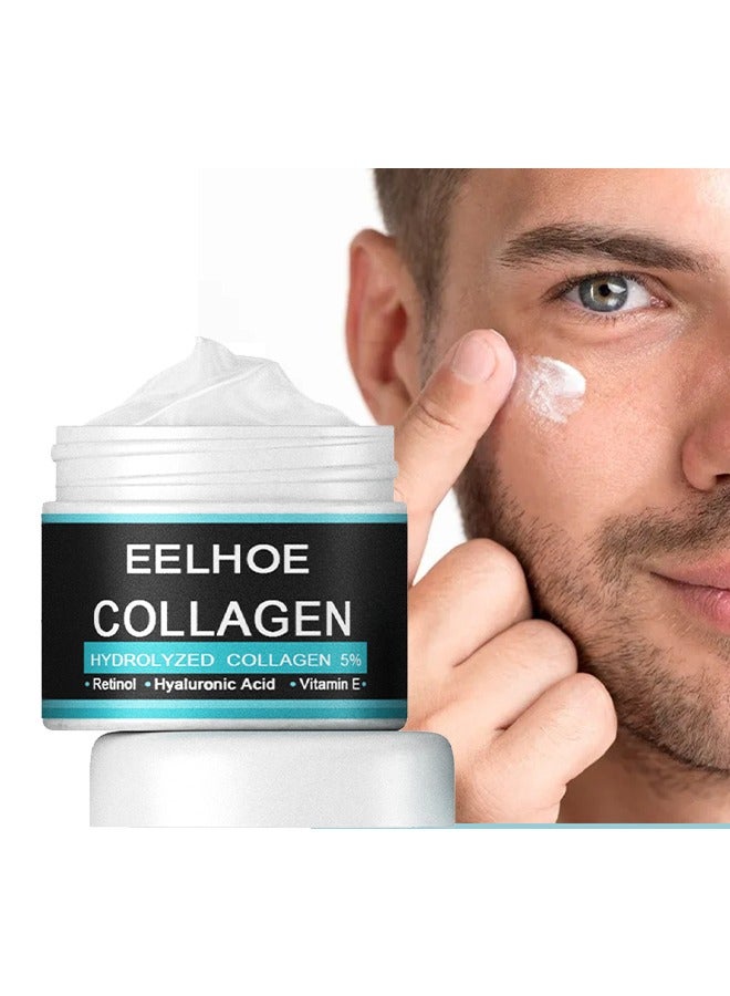 EELHOE Collagen & Retinol & Vitamin E-Has Anti Wrinkle, Moisturizing, Anti-Aging And Wrinkle Antioxidant Effects ,Collagen Cream For Men 30g - Image 1