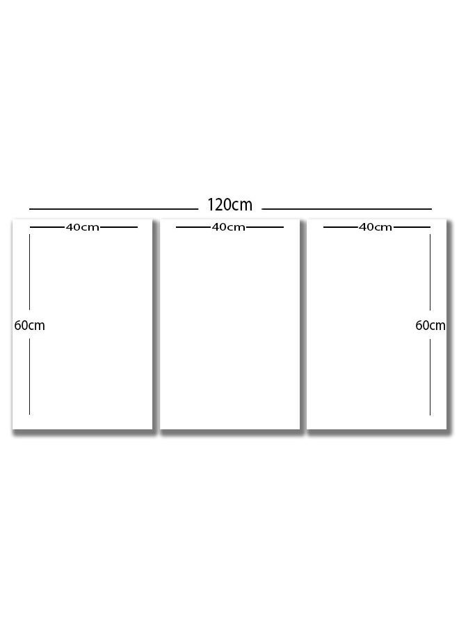 Three wall Panels 120x60cm With an Islamic Design,Golden Frame and a Transparent Acrylic Layer 0.5kg