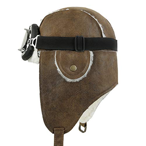 ililily Aviator Hat Winter Snowboard Fur Ear Flaps Trooper Trapper Pilot Goggles - Image 3