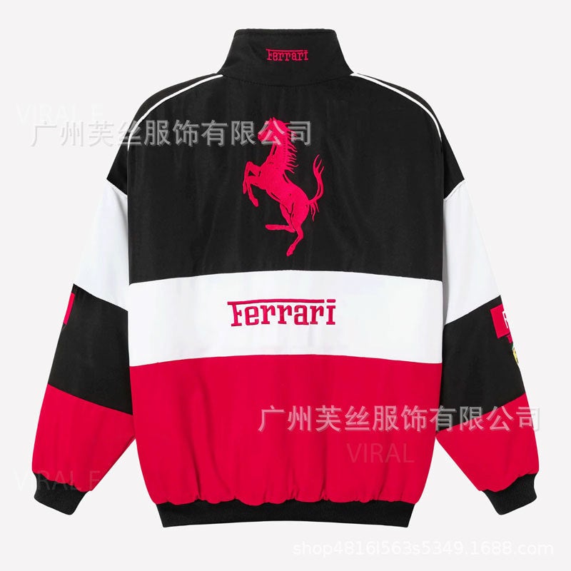 2025 Spring, New Export Women'S Clothing Printed Motorcycle Cotton Clothing Loose Embroidered Jacket - Image 5
