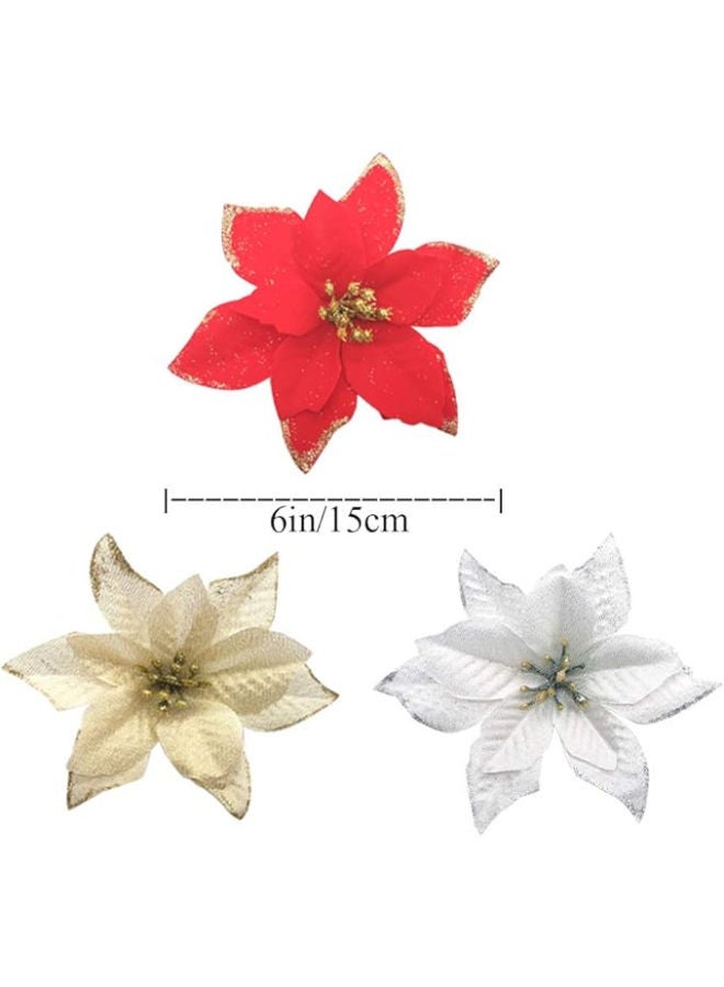 30 pieces - Poinsettia Artificial Flowers - Image 2