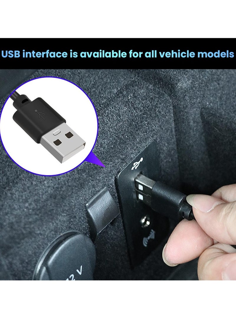 SYOSI - Car Interior LED Lights, Automotive Ambient Neon Light Kit with USB Port, Car Accessories, 4 in 1 Decoration Lights for Car, Garden, Home, Party - Image 1