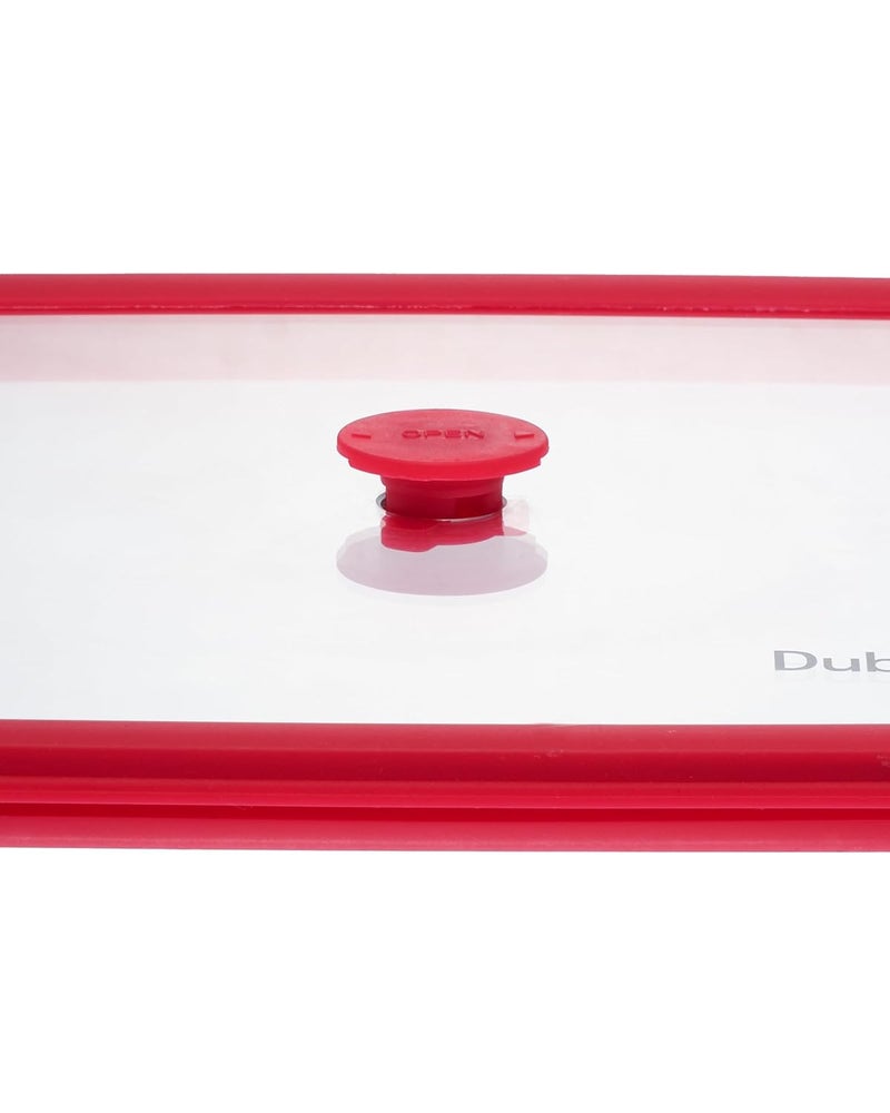 DUBBLIN LATINO SQUARE 1600 Glass CasseroleCumServing Bowl with Lid Microwave Safe Stylish Durable 1600ml Capacity - Image 4