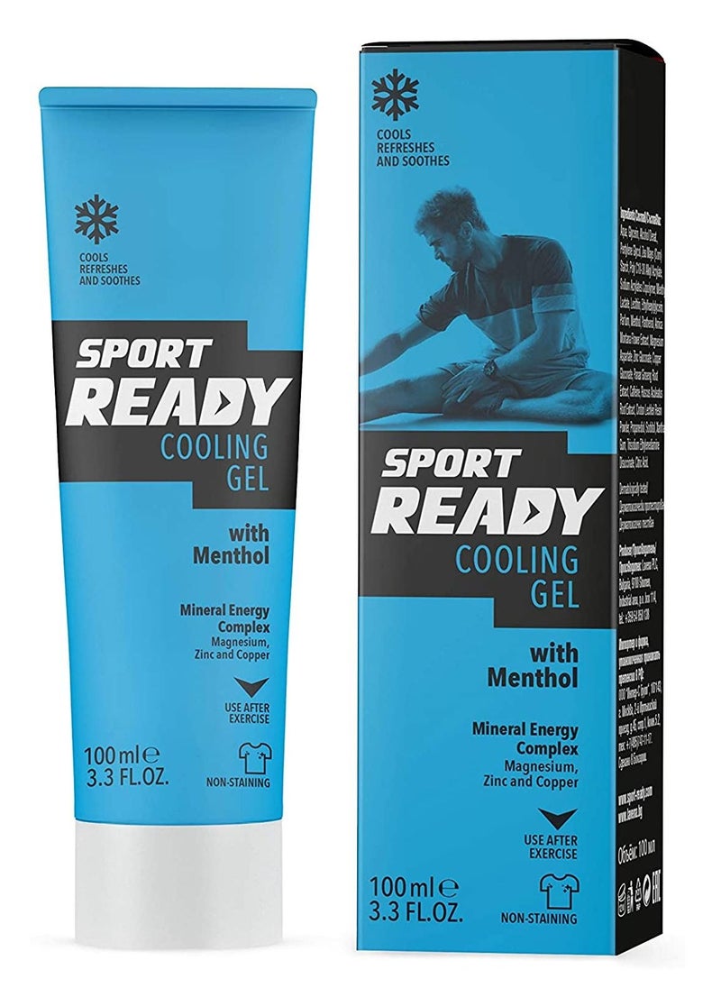 Sport Ready - Cooling Cream Gel for Sore Muscles Relief Tired Body Nourishing Hydrating with Menthol Mineral Energy Complex 100ml - Image 1