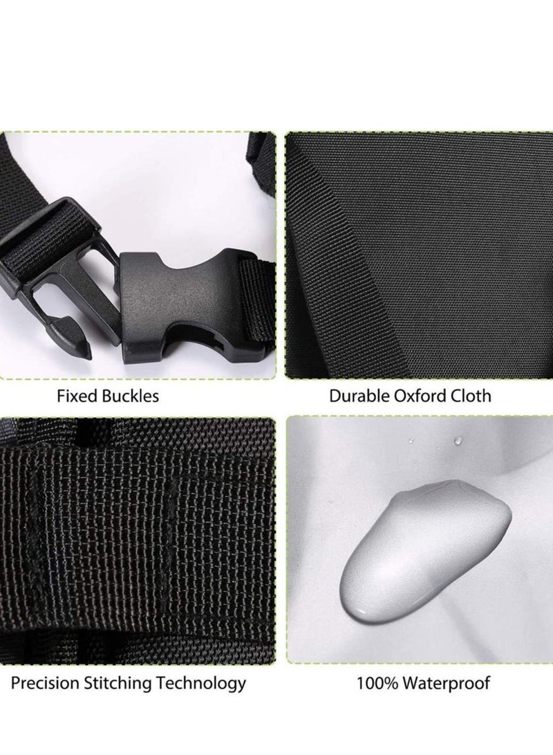 SYOSI Car Trash Can, Foldable Car Bin, Anti-smell Bin with Lid and Side  Pockets, Car Accessory Organizer, Leak-Proof Inside Lining as Drink Cooler Bag Black - Image 5