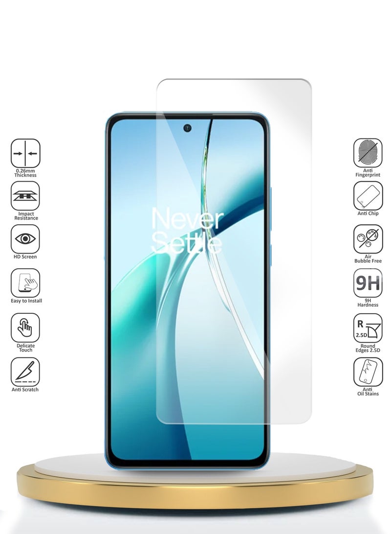 دبليو تيك واقي شاشة من الزجاج المقوى OnePlus Nord CE4 Lite 5G 2024 Premium Series 9H 2.5D (MSG9CN) - شفاف - Image 2