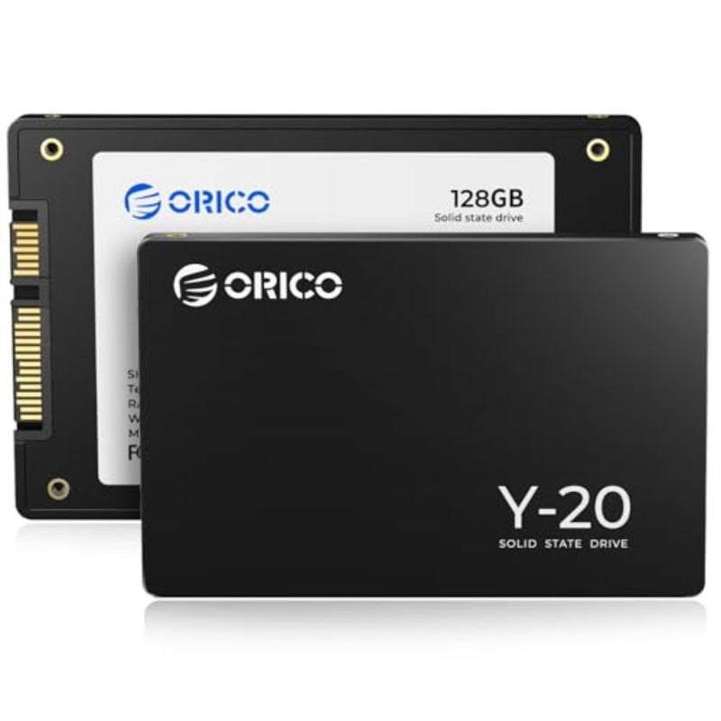 NAND SSD لاستخدام سطح المكتب والكمبيوتر المحمول، محرك أقراص الحالة الصلبة الداخلي SATA III بسرعة 6 جيجابت في الثانية مقاس 2.5 بوصة بسعة 128 جيجابايت، غلاف أسود، سرعة قراءة تصل إلى 500 ميجابايت/ثانية - Image 1