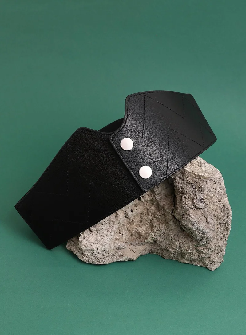 صوص هاوت Black Solid Corset Belt