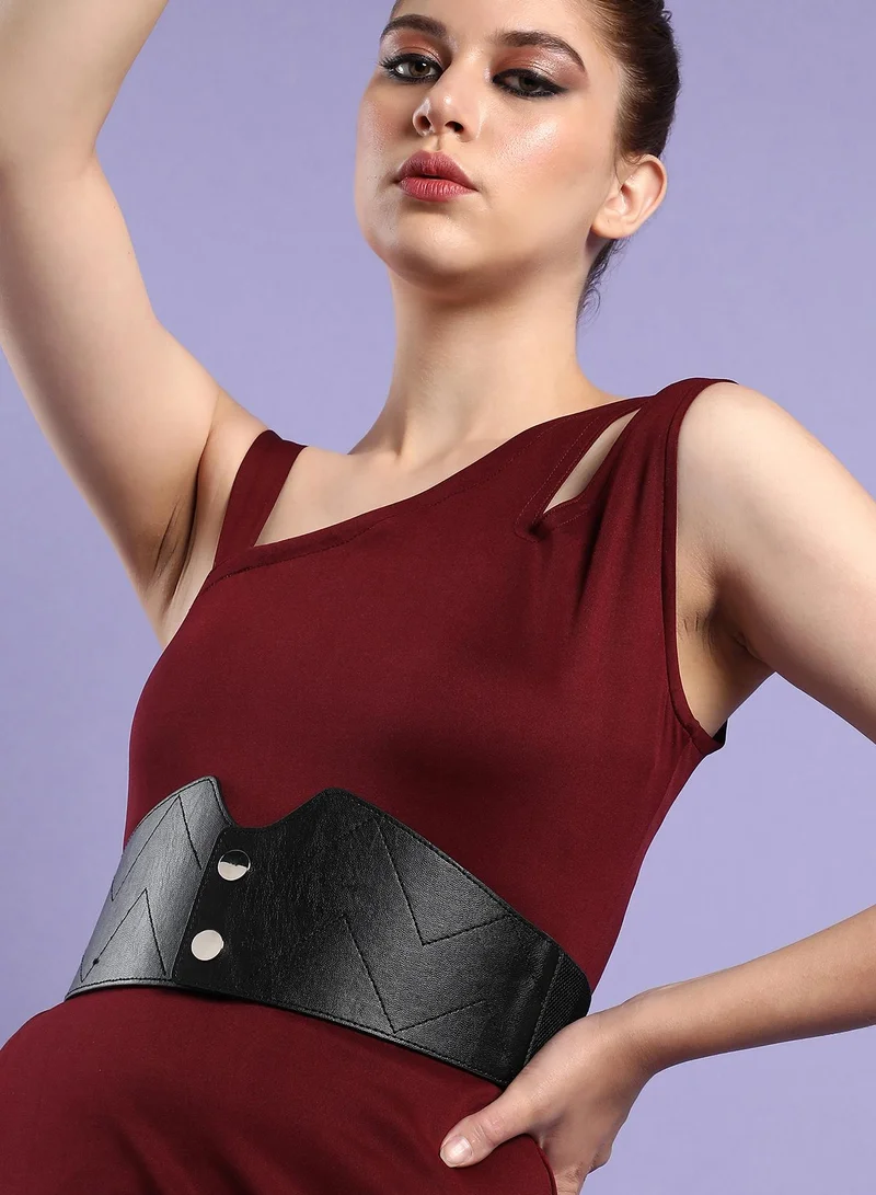 صوص هاوت Black Solid Corset Belt
