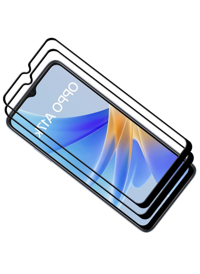 ACLIX 2 Pieces Antistatic ESD Dustproof Premium Quality High Definition Tempered Glass Screen Protector Designed For Oppo A17k - Image 1