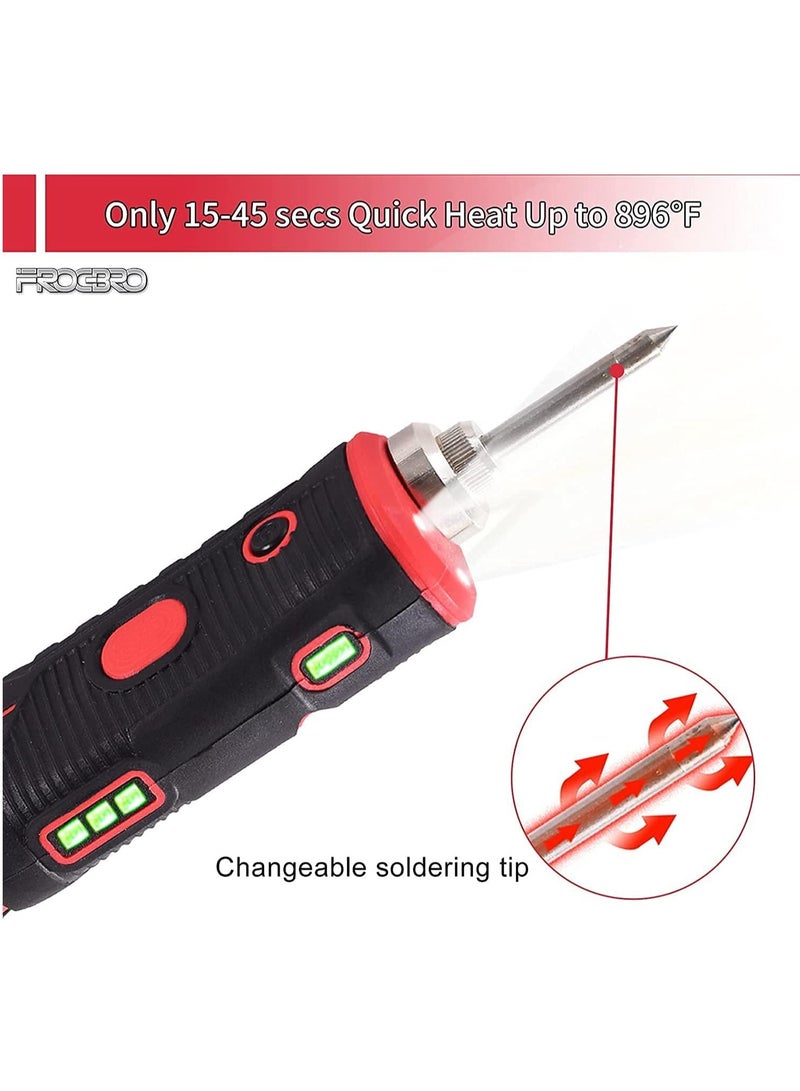 KASTWAVE لحام محمول بلا سلك 1800 مللي أمبير ساعة قابلة للشحن، أداة لحام محدثة مع مستشعر لمس وضوء LED مركز، مجموعة لحام لاسلكية آمنة ومحترفة، أدوات لحام إلكترونية سهلة الاستخدام الخاصة بك - Image 3