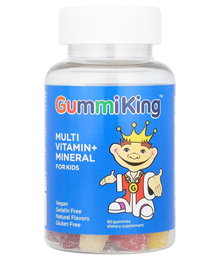 Multi Vitamin + Mineral Gummies for Kids Strawberry Orange Lemon Grape Cherry and Grapefruit 60 Gummies