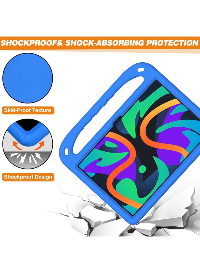 غطاء لشركة لينوفو Tab M11 2023 TB-330FU TB-330XU / Lenovo Xiaoxin Pad 2024 TB-331FC 11 بوصة حالة اللوح للأطفال دائمة خفيفة الوزن إيفا مقاومة للصدمات مقبض الوقاية غطاء الوقوف (الأزرق) - Image 2