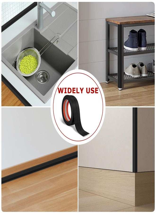 LSGCQ Flexible Wall Corner Protector, Peel and Stick Wall Corner Protector Edge Protector Self Adhesive Wall Strip Trim for Wall Edges Corner Ceiling (Black, 2x6m) - Image 5