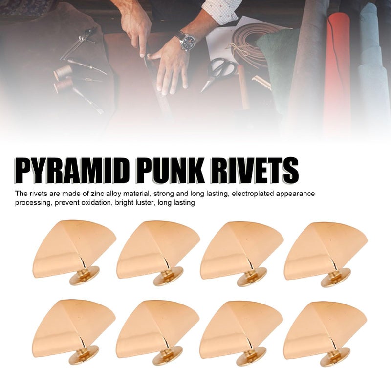 Gold 20Pcs 15mm Four Jaw Pyramid Rivet Studs for Clothing Bag Leather Shoes Jewelry Craft - Image 3