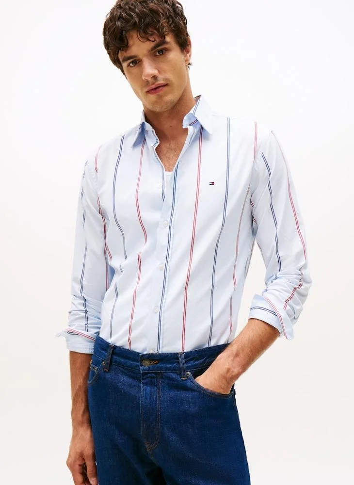 تومي هيلفيغر Striped Long Sleeve Shirt