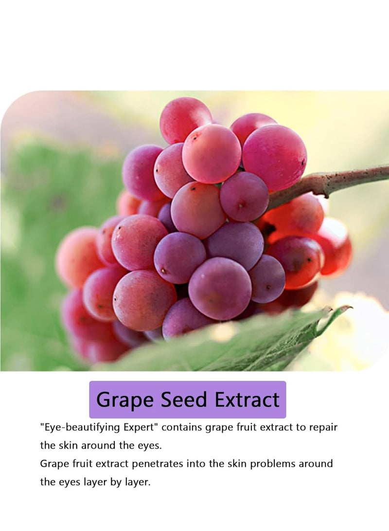 إميجز رقع العيون المرطبة من بذور العنب، جل العيون المنعش، كولاجين مهدرج مع مستخلصات طبيعية، رقع العيون لدوائر الظلام، يقلل الانتفاخ والتجاعيد (60 قطعة) - Image 5