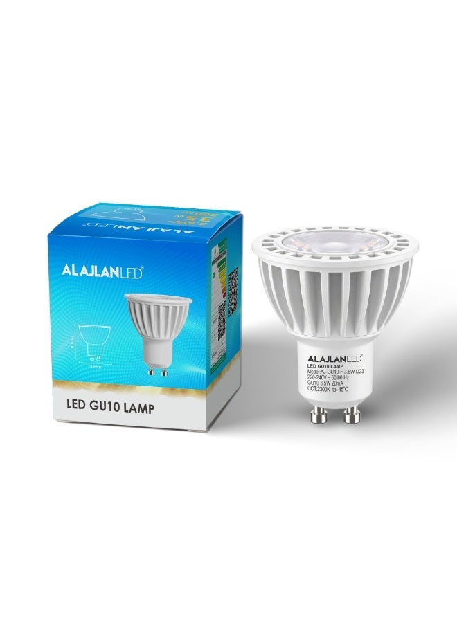 ALAJLAN LED Bulb, GU10, 3.5W power, 2300K illumination, CRI 95 color accuracy, 50,000 hour lifespan, supports dimmer, 5-year warranty, (4 pieces) - Image 4
