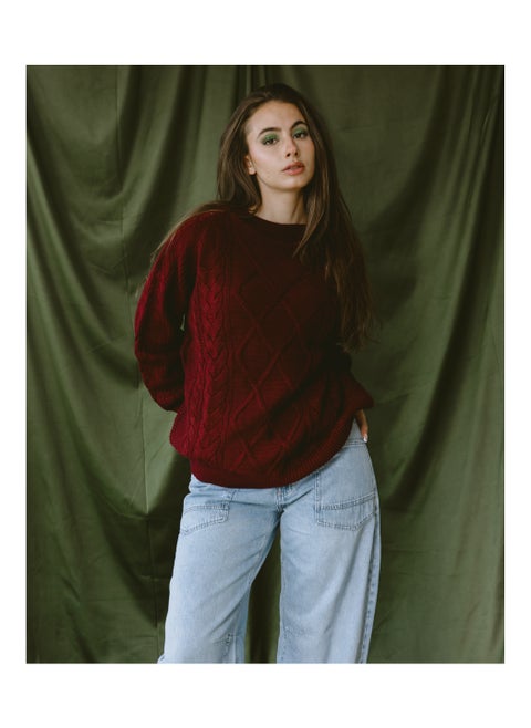 Burgundy Knit pullover