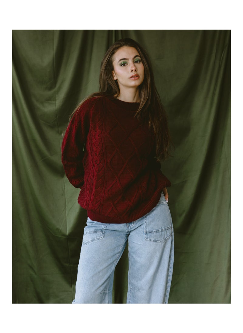 Burgundy Knit pullover