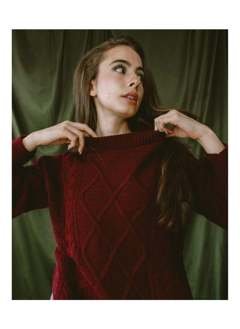 Burgundy Knit pullover