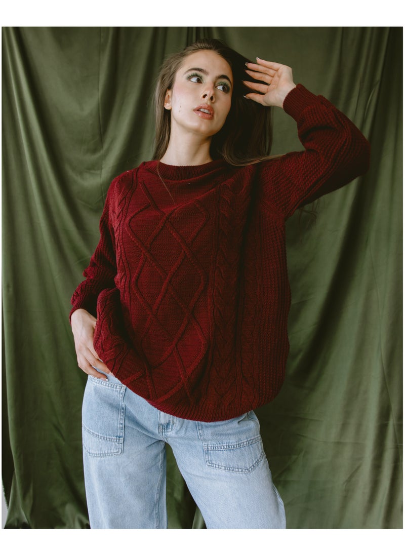 Burgundy Knit pullover
