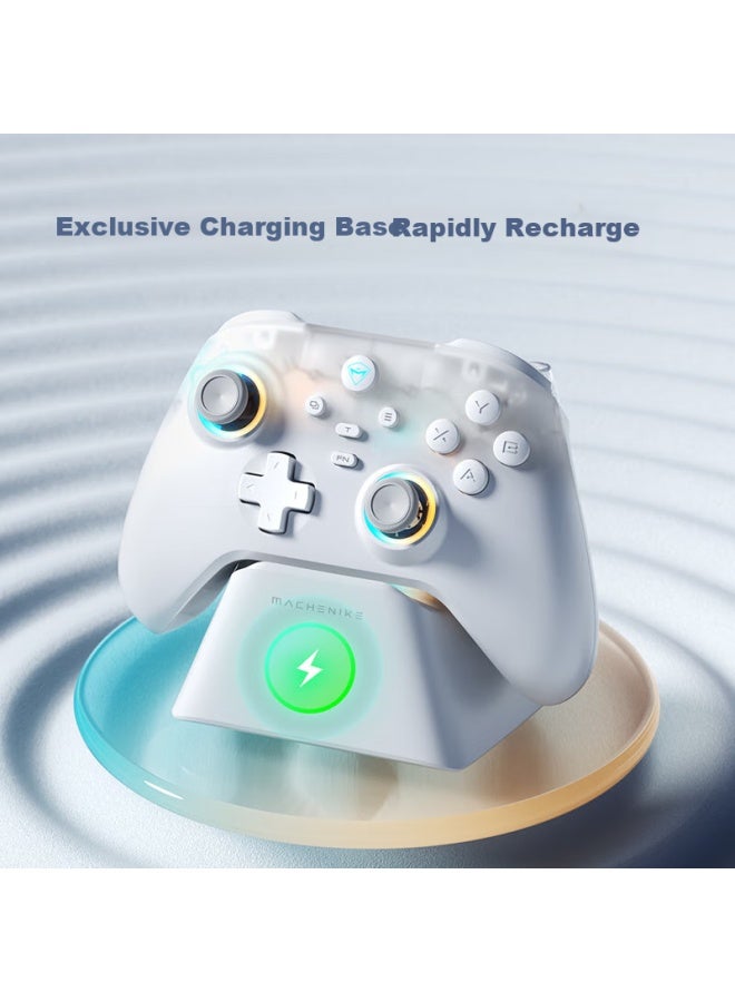 MACHENIKE Machenike (machenike) G3v2 2.4g/wired/bluetooth Three-mode Game Controller Four-hall Dual 1000hz Return Rate Rgb 1000mah Yan Yun Sixteen Sound Ink Frost Black  - Image 4