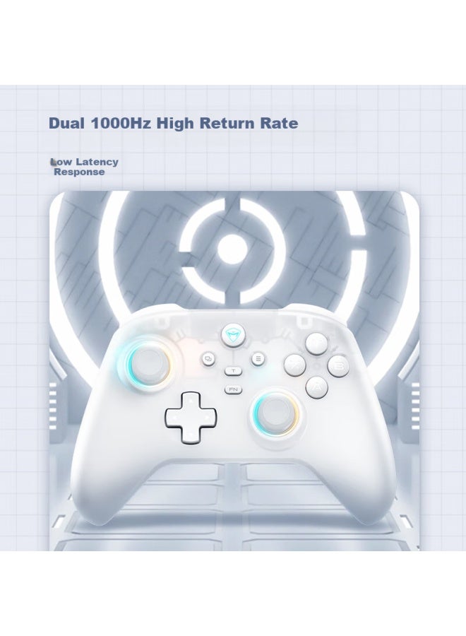 MACHENIKE Machenike (machenike) G3v2 2.4g/wired/bluetooth Three-mode Game Controller Four-hall Dual 1000hz Return Rate Rgb 1000mah Yan Yun Sixteen Sound Ink Frost Black  - Image 3