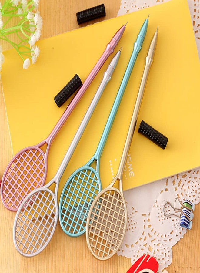 ccHuDE 12 Pcs Cute Tennis Racket Black Gel Ink Pen Black Writing Pens for Office School Student 0.5mm - Image 2