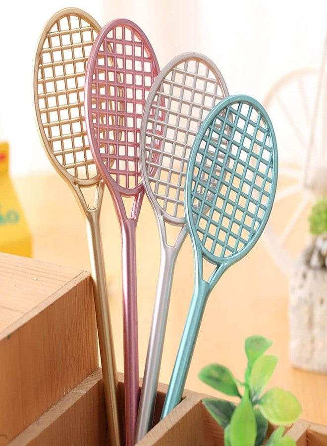 ccHuDE 12 Pcs Cute Tennis Racket Black Gel Ink Pen Black Writing Pens for Office School Student 0.5mm - Image 3