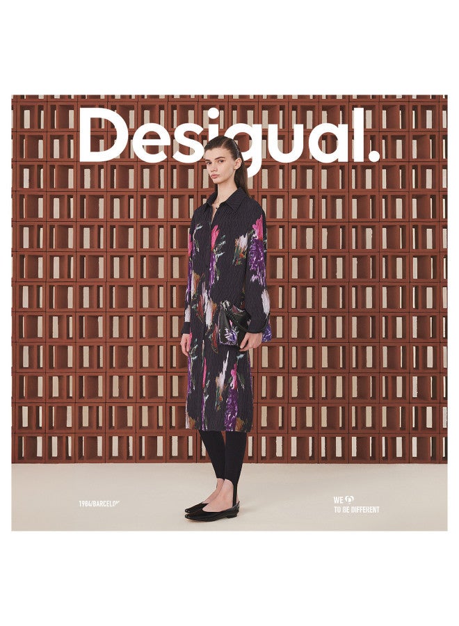 DESIGUAL loose Printed Crinkle Straight Dress - Image 5