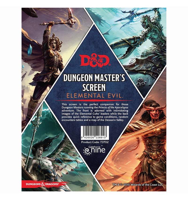 Gale Force Nine Dungeons & Dragons - "Princes of the Apocalypse" DM Screen, multicoloured (73702BFM) - Image 3