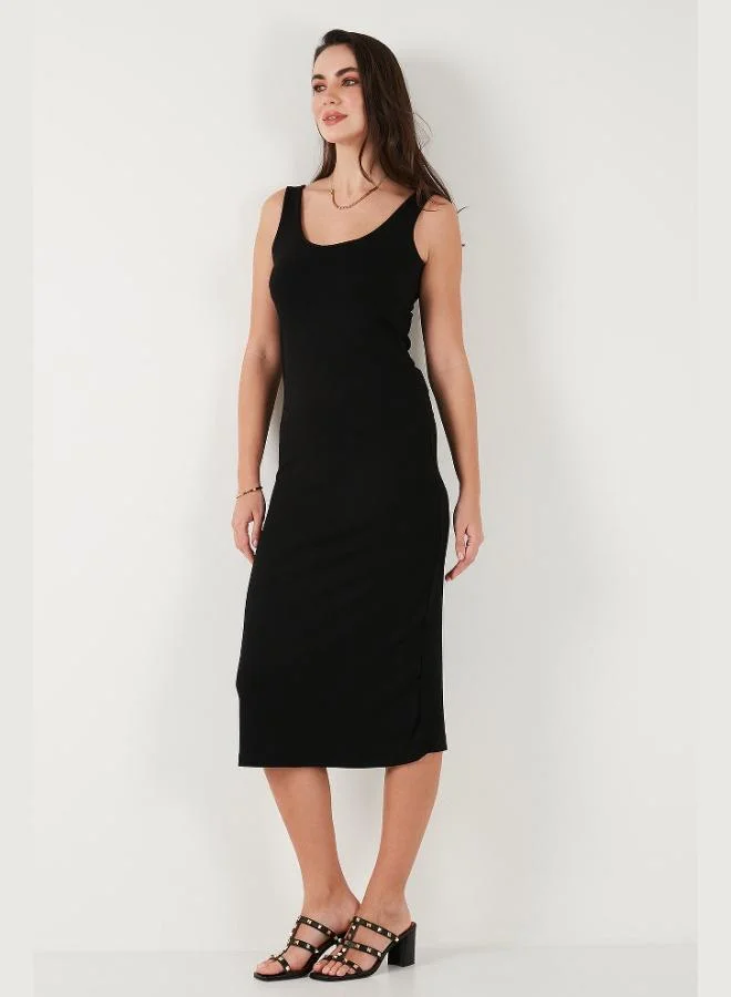 Lela  Lela Slim Fit Thick Strap Midi Dress Women's DRESS 5866154 for Women | Best Price UAE