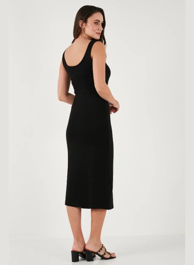 Lela  Lela Slim Fit Thick Strap Midi Dress Women's DRESS 5866154 for Women | Best Price UAE