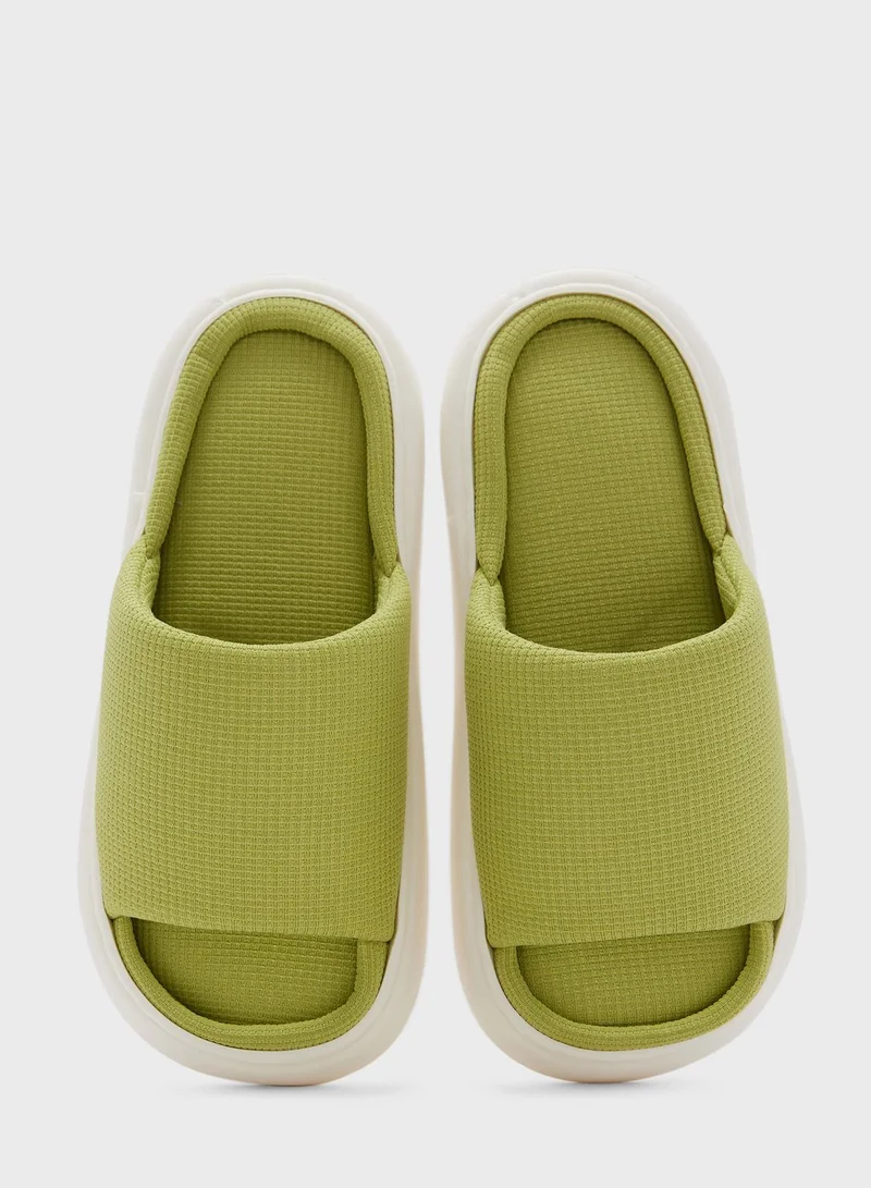 Ginger Cushioned Colorblock Slides