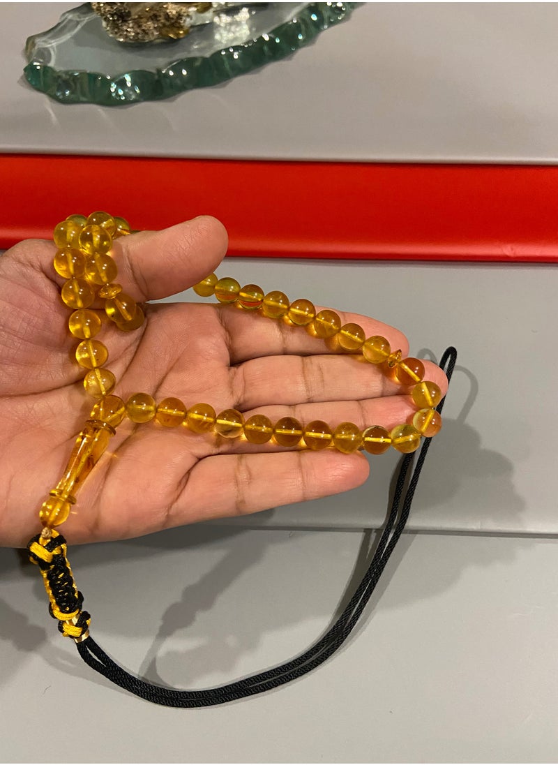 بيرسونال تاتش - سبحة رجالية من الكهرمان الطبيعي البلطيقي الحر عدد الخرز 41 ومقاس الخرز 8.6mm - Image 1