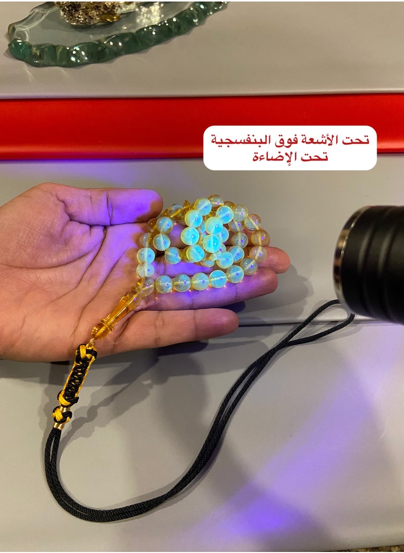 بيرسونال تاتش - سبحة رجالية من الكهرمان الطبيعي البلطيقي الحر عدد الخرز 41 ومقاس الخرز 8.6mm - Image 1