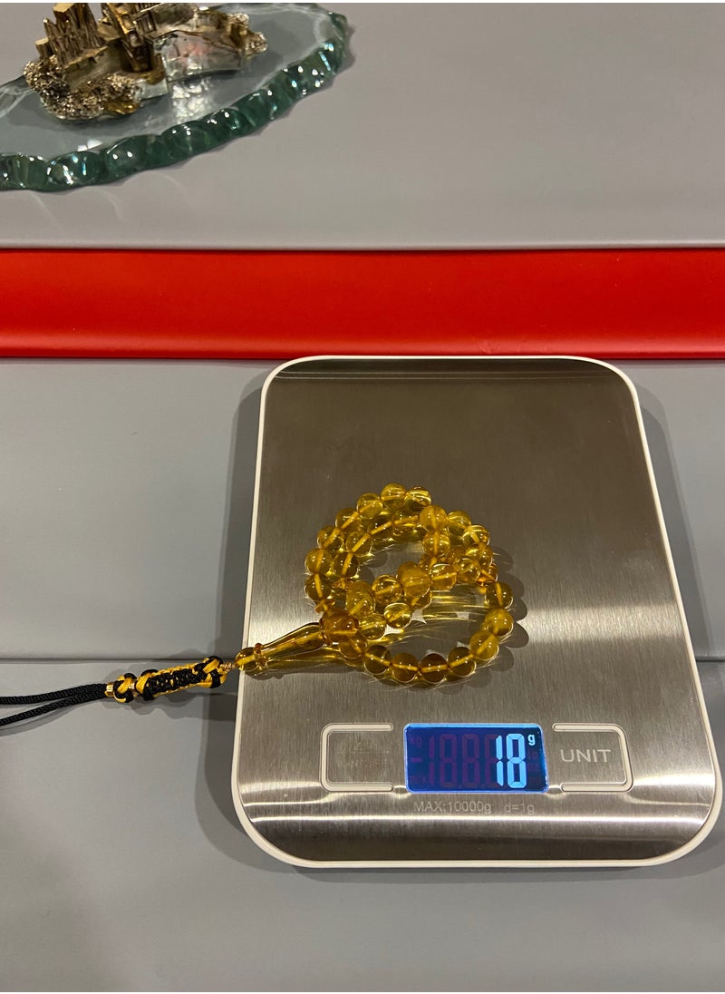 بيرسونال تاتش - سبحة رجالية من الكهرمان الطبيعي البلطيقي الحر عدد الخرز 41 ومقاس الخرز 8.6mm - Image 1