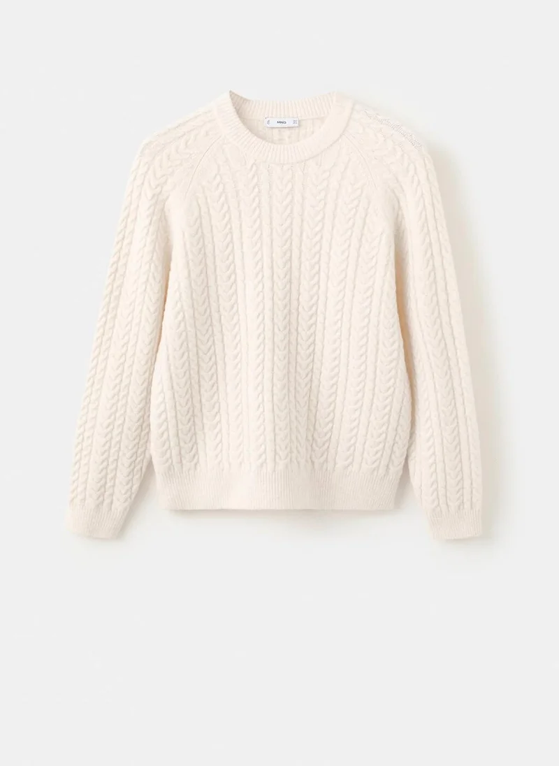 Mango Man Braided knitted sweater