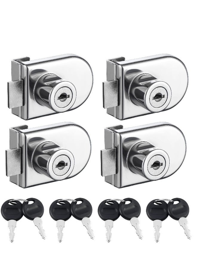Generic SYOSI Glass Door Display Cabinet Safety Lock, Double-Open Glass Door Single Glass Door Locks for 5-8mm Glass, Separate Key Without Drilling  - Image 1