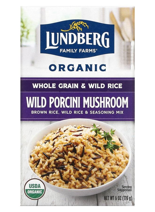 Lundberg Organic Whole Grain & Wild Rice Wild Porcini Mushroom 6 oz (170 g) 
