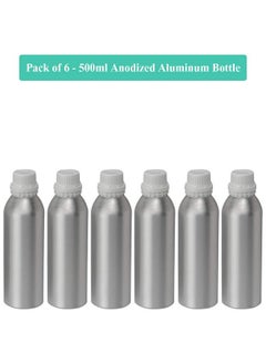 Devinez Multipurpose Anodized Aluminum Empty Bottle, 500ml (Pack of 6) with B Drop Nozzle & Cap with Seal, for Beauty, Essential Oils, Blends, Skin Care, Travel, Toners, Cosmetic & DIY - pzsku/ZF71C6817059ED3A95767Z/45/_/1738306772/12c2ee78-e2d2-45c0-9f71-c8ee91653c60